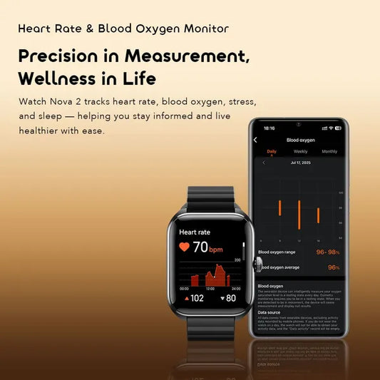 oraimo Watch Nova 2 2.01" AMOLED IP68 Curved Touchscreen Smart Watch