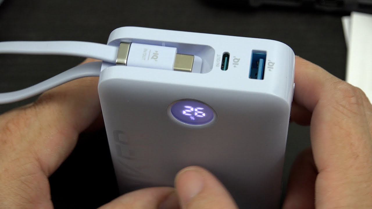 Anker Power Bank (20,000mAh, 22.5W, Built-In USB-C Cable)A1647