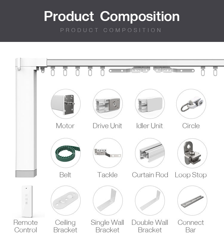 Curtain Motor Combination Track Set
