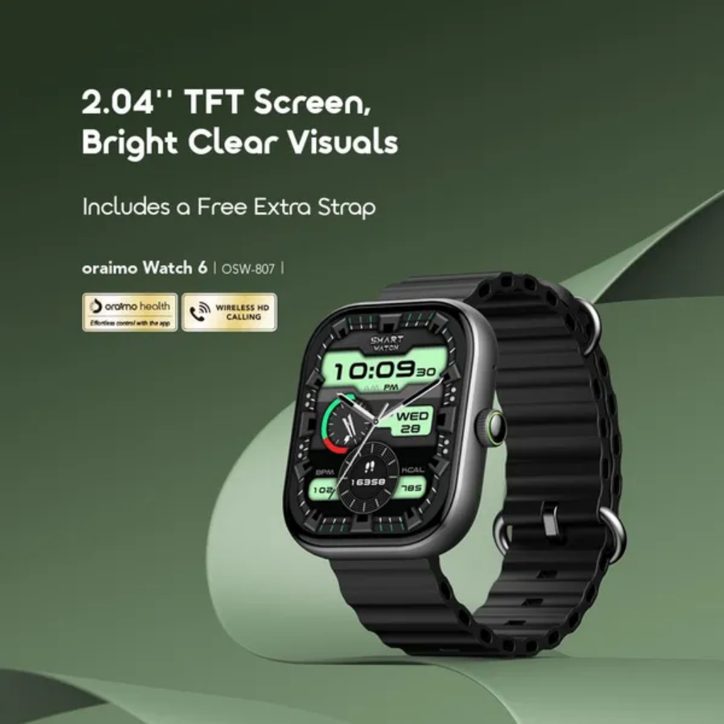 oraimo Watch 6 2.04" TFT IP68 Smart Watch