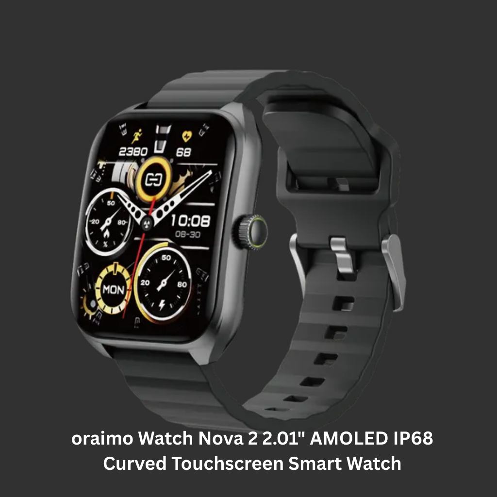 oraimo Watch Nova 2 2.01" AMOLED IP68 Curved Touchscreen Smart Watch