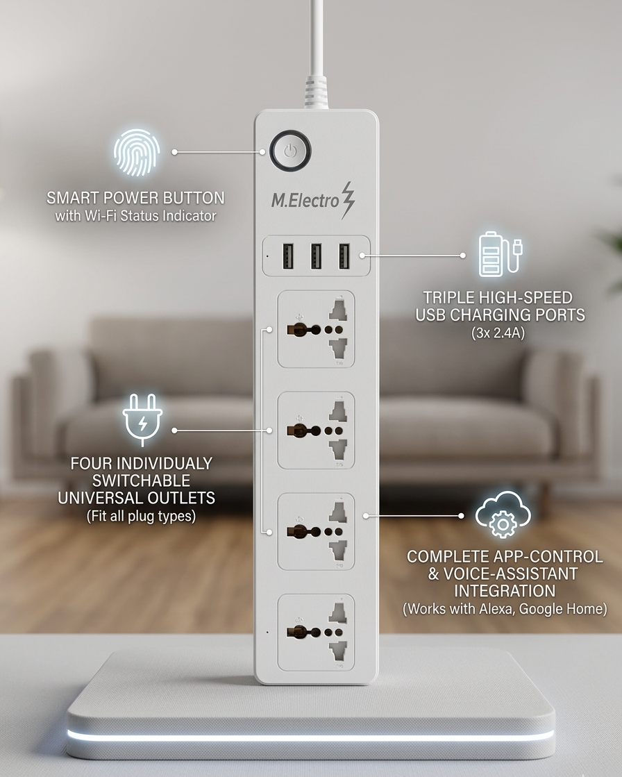 M.Electro Wi-Fi Smart Power Strip