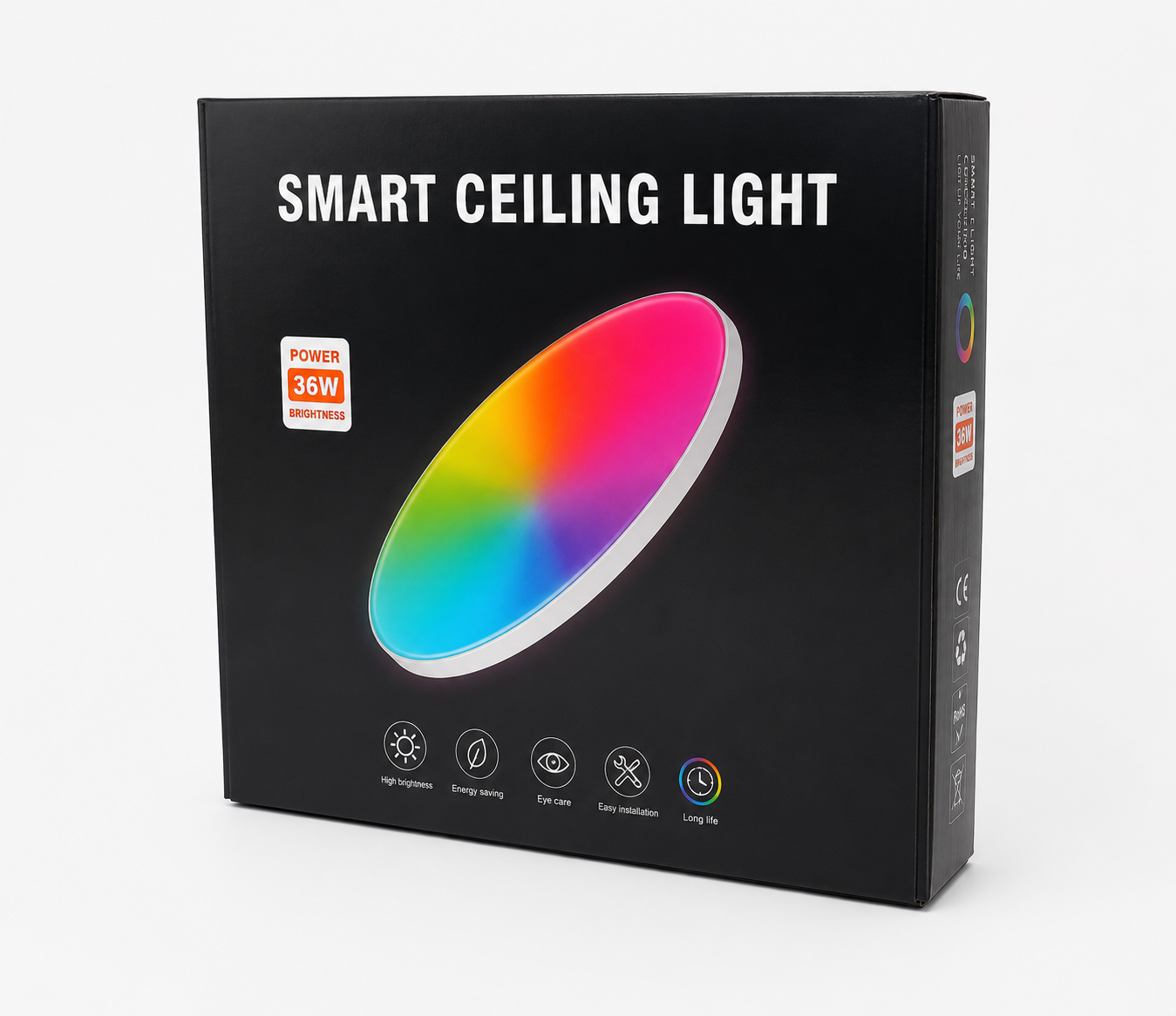 Premium Smart Ceiling Light – RGB Ambient Lighting with Voice Control