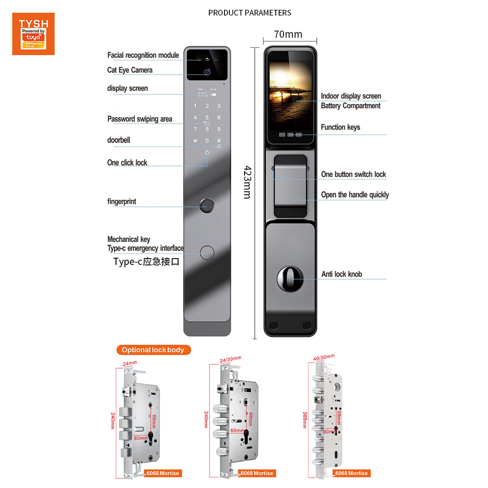Face id Door Lock-LWF17