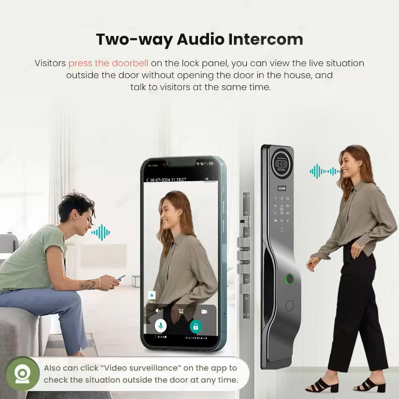 3D Face & Fingerprint Door Lock-LWF27s