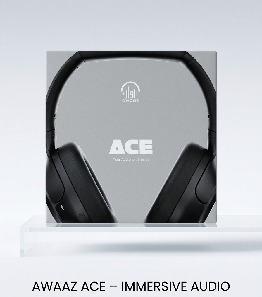 Awaaz ACE wireless headphones.