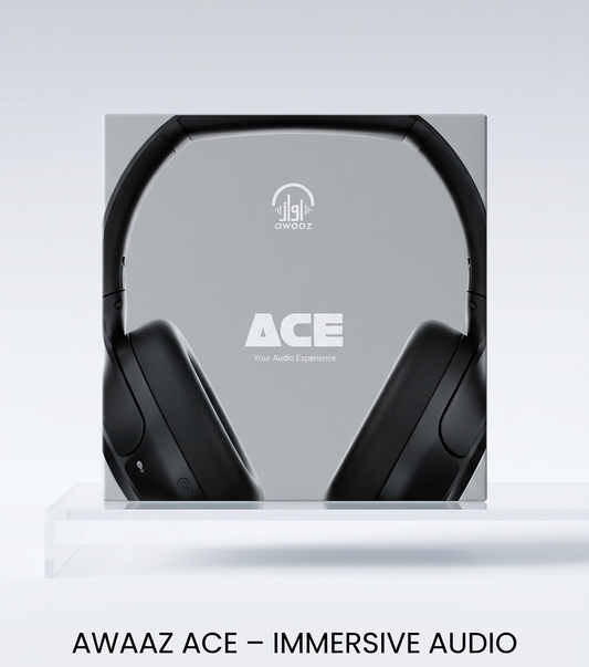 Awaaz ACE wireless headphones.