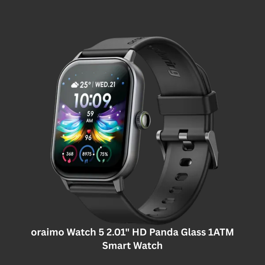 oraimo Watch 5 2.01" HD Panda Glass 1ATM Smart Watch