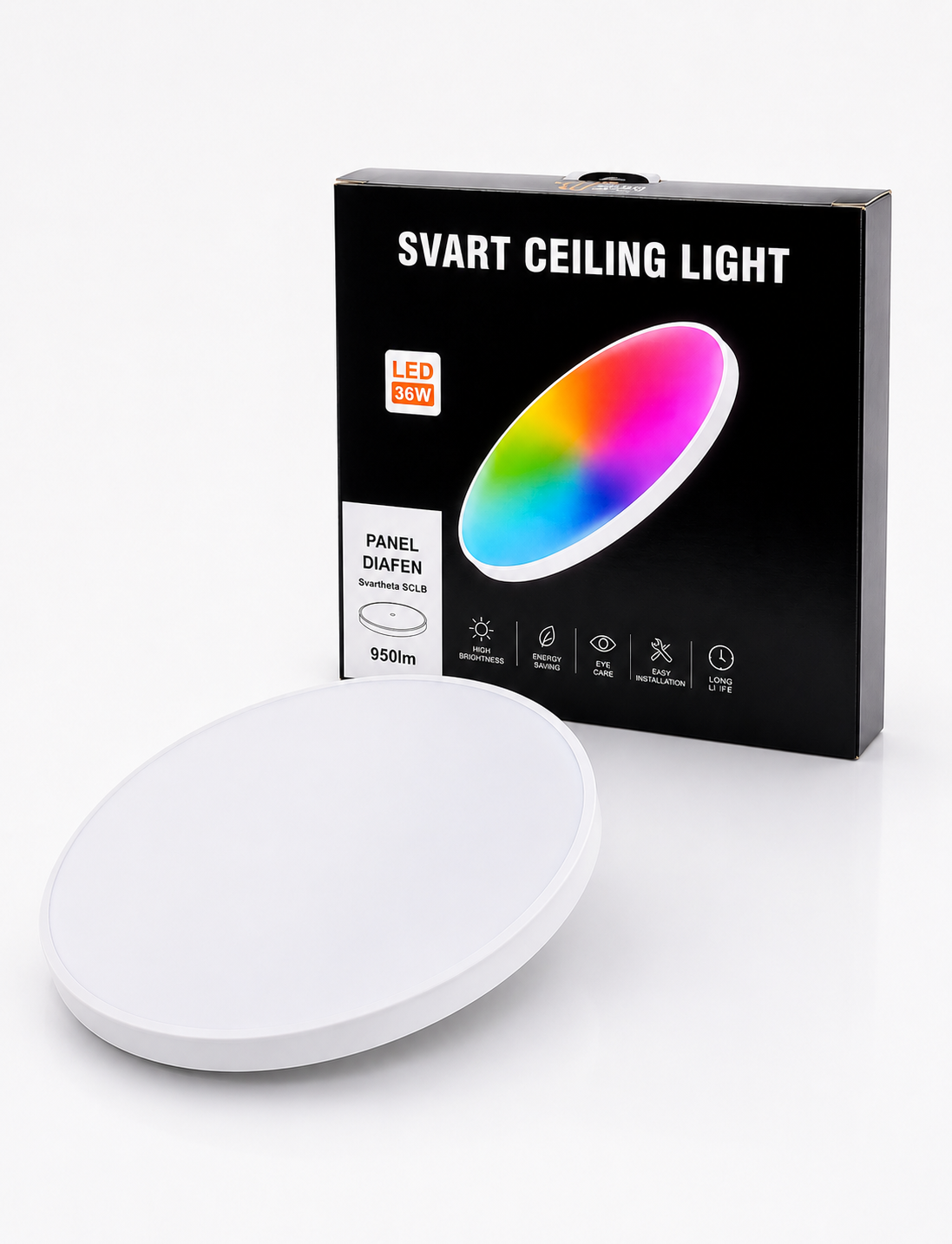 Premium Smart Ceiling Light – RGB Ambient Lighting with Voice Control