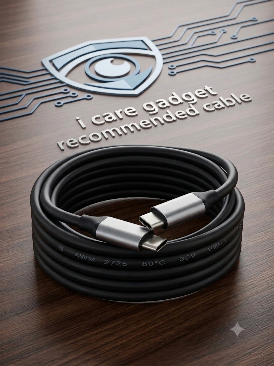 iCare"Recommended" Durable Silicone  Cable  Type-C to C 100-w (Heat proof)