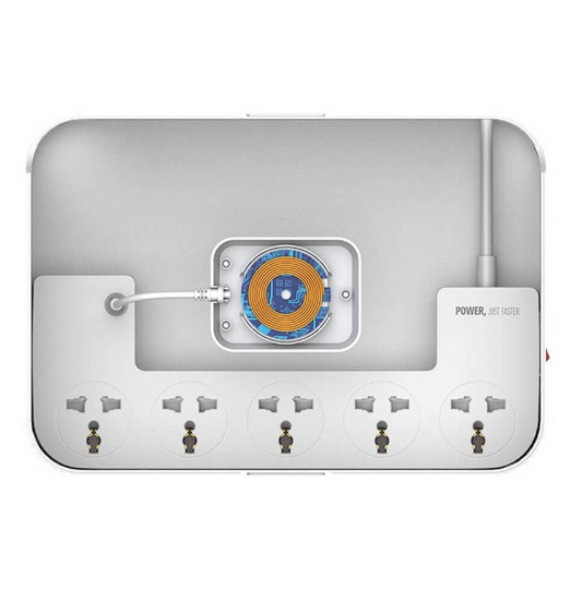 LDNIO SN5310W 15W Wireless 2500W 5Ports Universal Power Socket Management Box