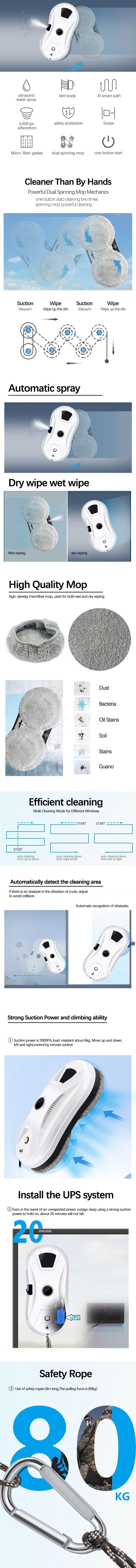 Smart Robot Window Cleaning-W14s