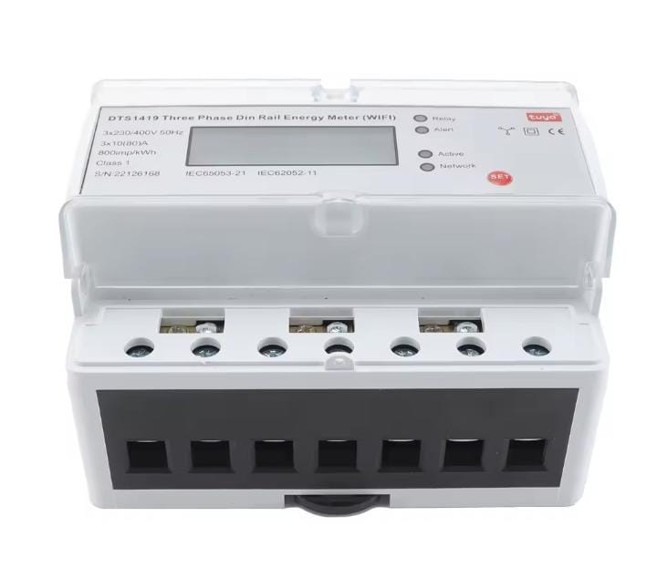 TUYA WIFI Electricity Meter Wireless Three Phase Din Rail Energy Meter Wifi Smart Meter with Remote Control Power Switch