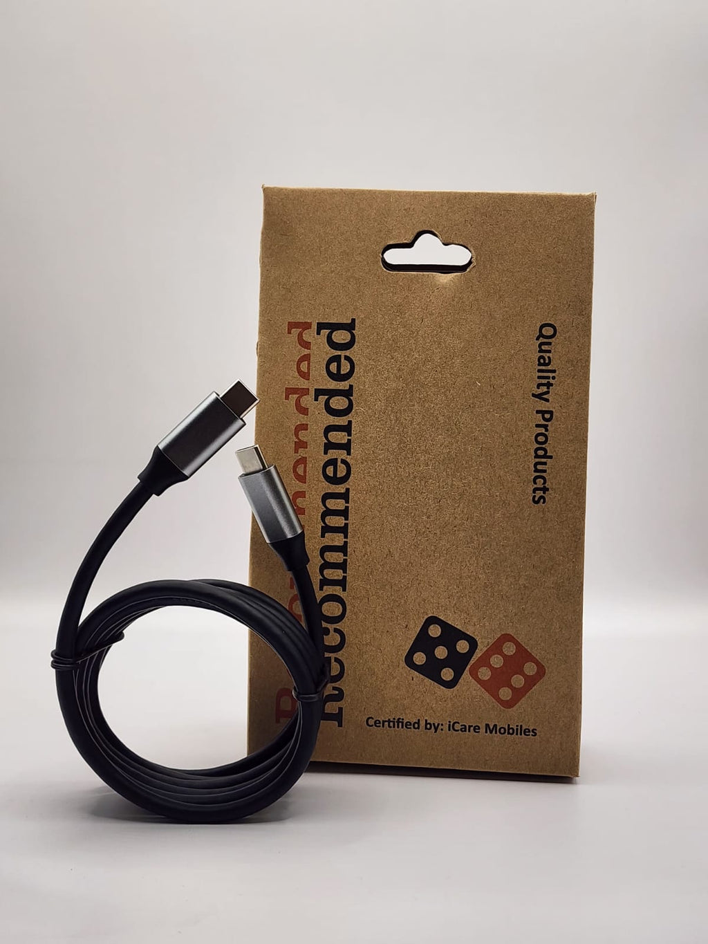 iCare Mobiles "Recommended" Durable Braided Lightning & Type-C Fast Charge Cable