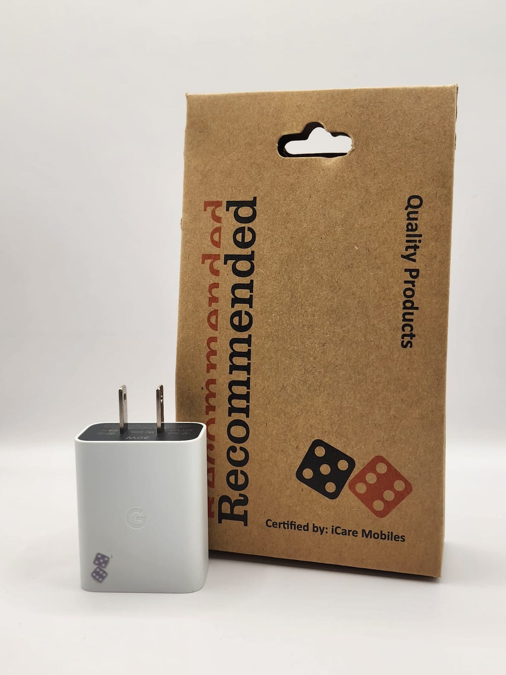 iCare Gadgets "Recommended" 30W Power Adapter for Lightning & Type-C Fast Charging