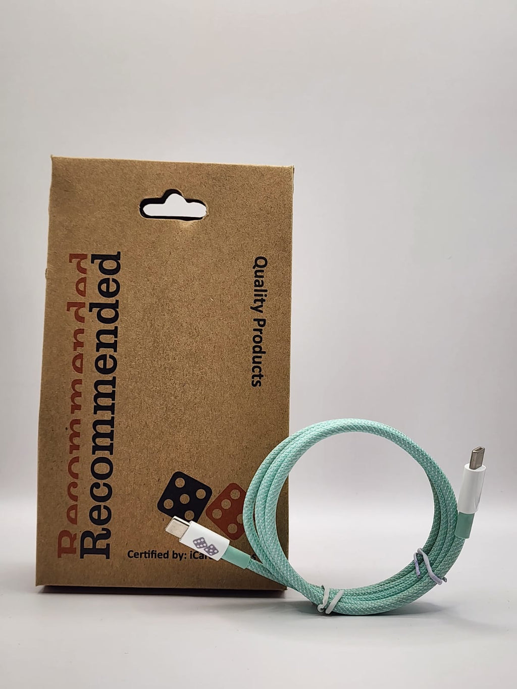 iCare Mobiles "Recommended" Durable Braided Lightning & Type-C Fast Charge Cable