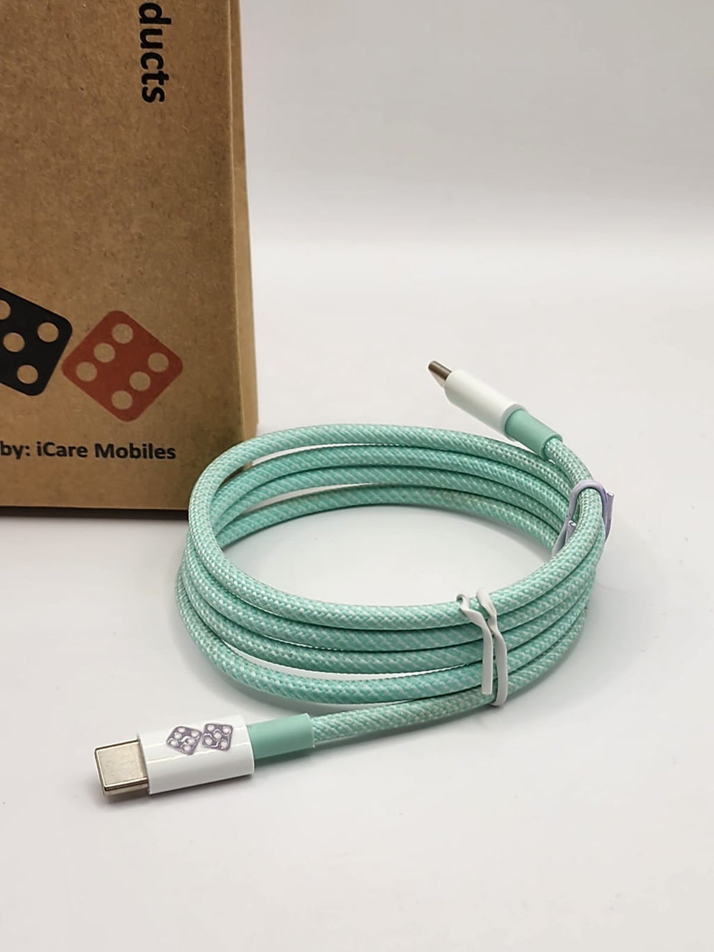 iCare Mobiles "Recommended" Durable Braided Lightning & Type-C Fast Charge Cable