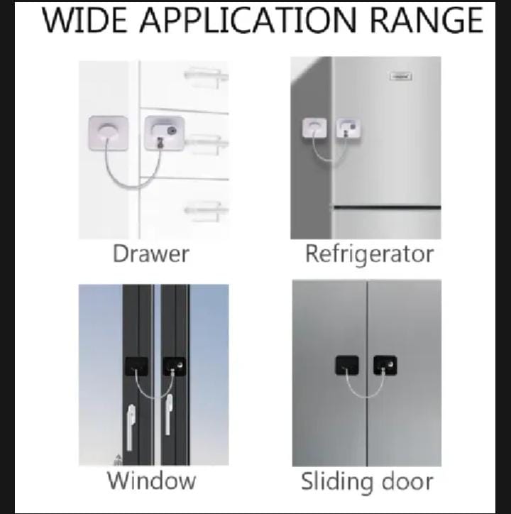 Refrigerator Locks,Fridge Lock,Freezer Lock with Key for Child Safety,Locks to Lock Fridge and Cabinets