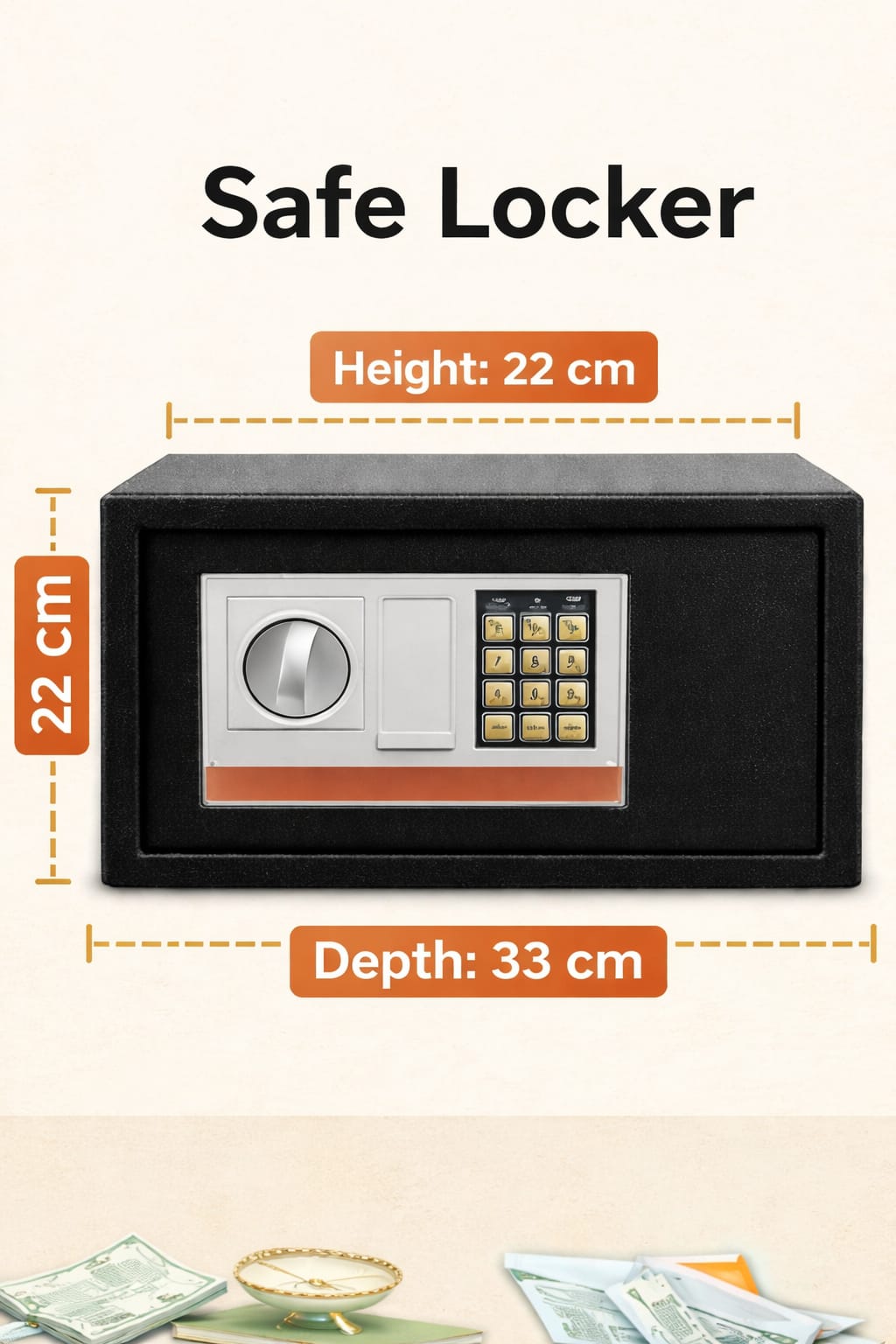 Electronic Digital Security Locker Safe (Weight-4.5-Kgs)