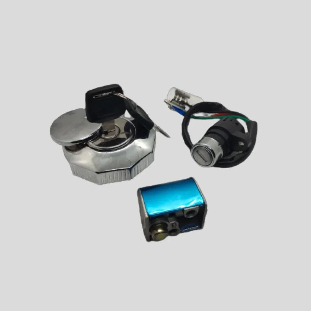 3 Pcs Lock Set (Ignition+Handle+Petrol Tank Cap)