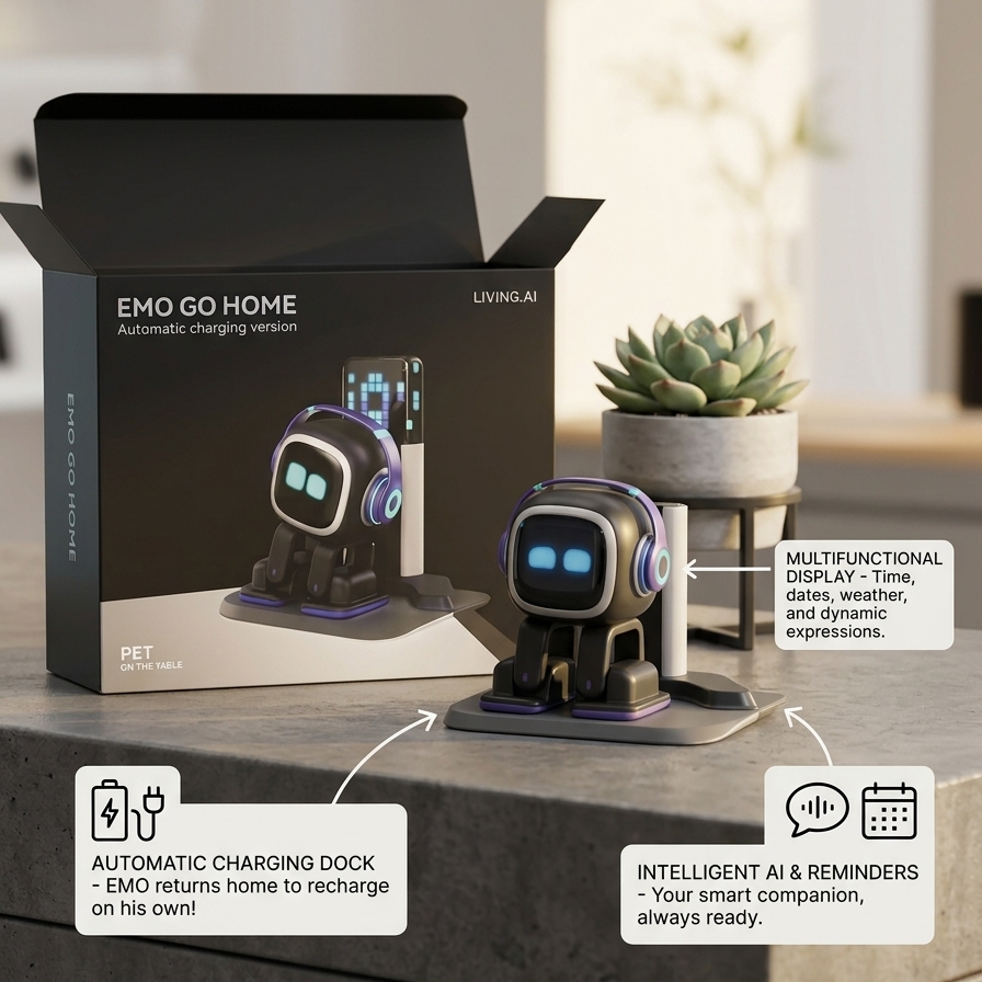 EMO AI Desktop Pet (Emo Go Home) With charging station