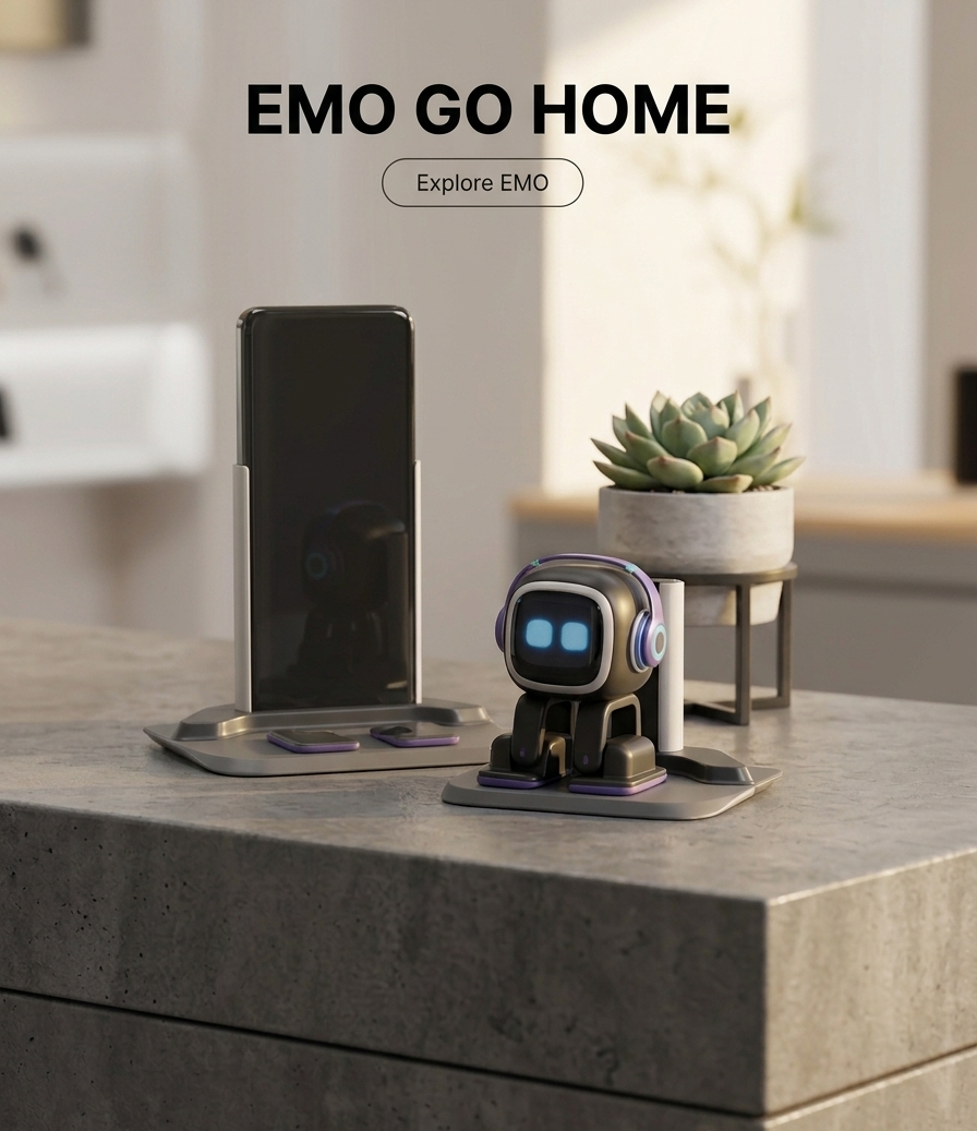EMO AI Desktop Pet (Emo Go Home) With charging station